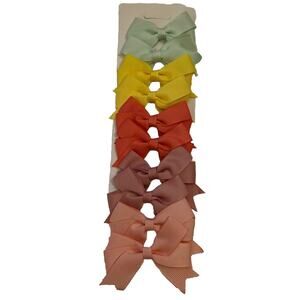 Bowknot Barrettes Hair Clips - 2.4Inch Solid Hair Bow Headwear Accessories 10PC